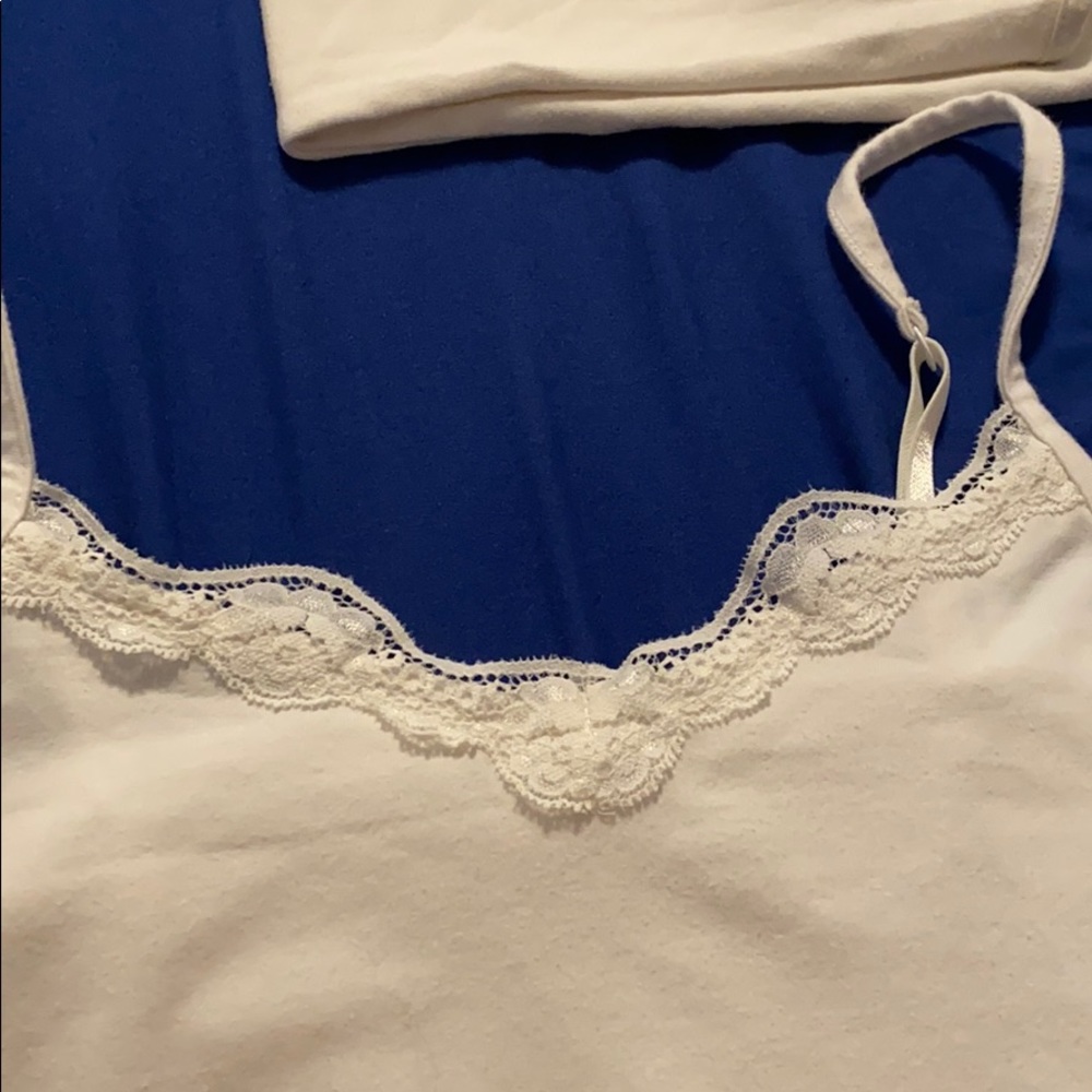 2 pack cotton & lace cami